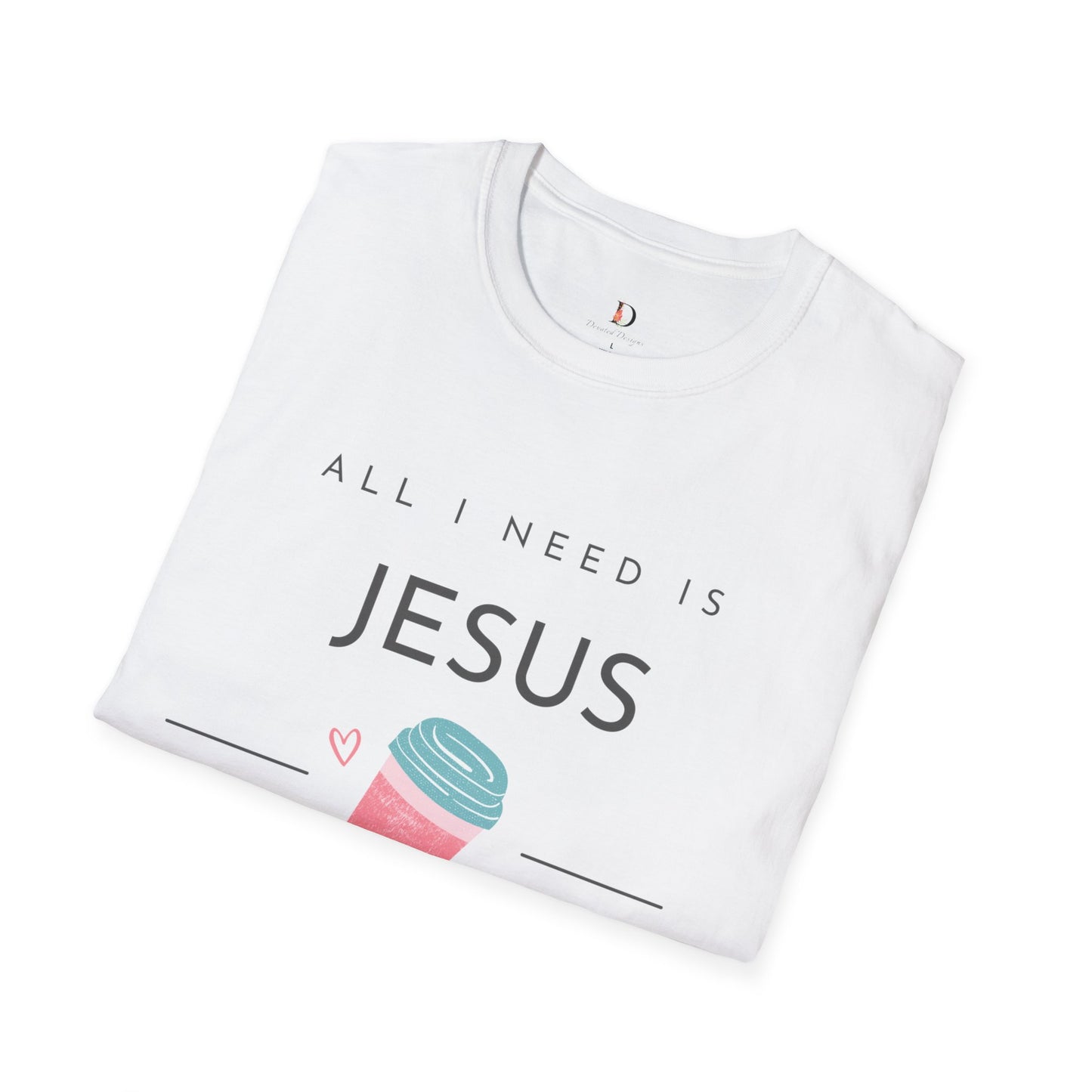 Jesus & Coffee Unisex Softstyle T-Shirt