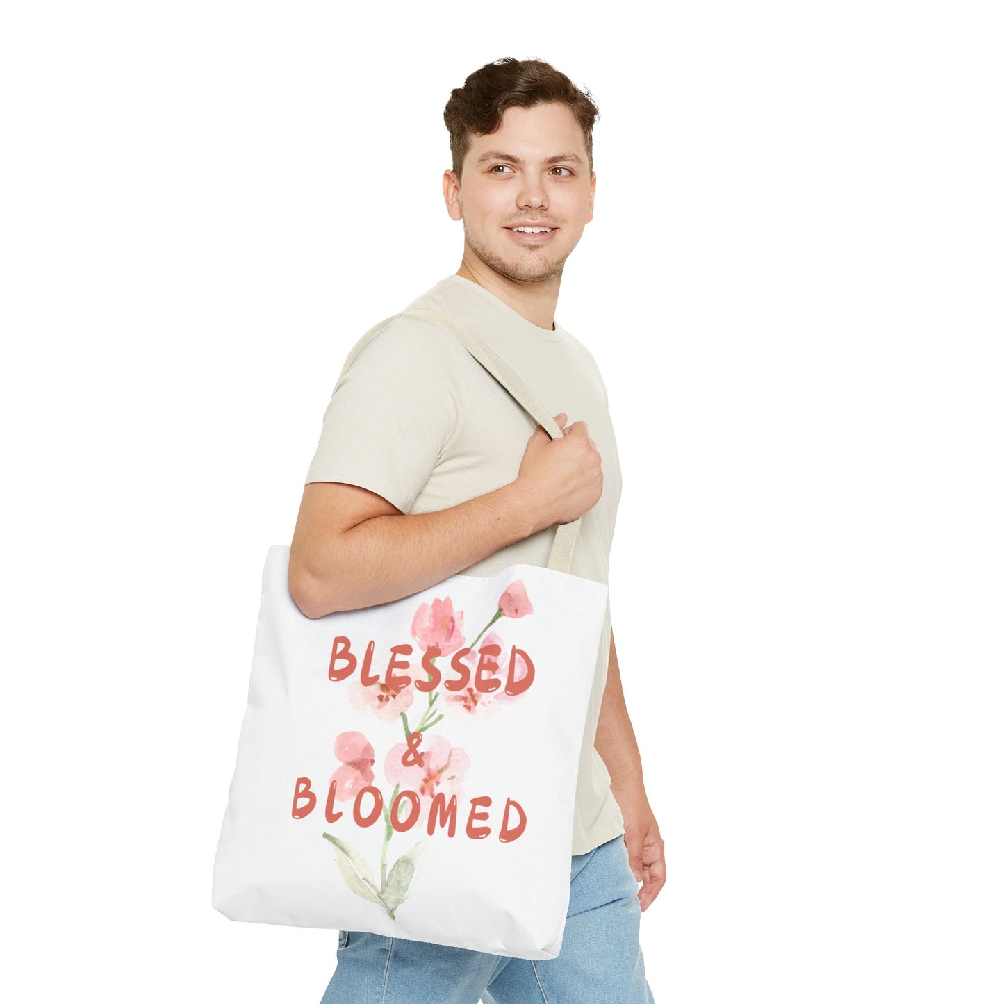 Blessed & Bloomed Tote Bag (AOP)