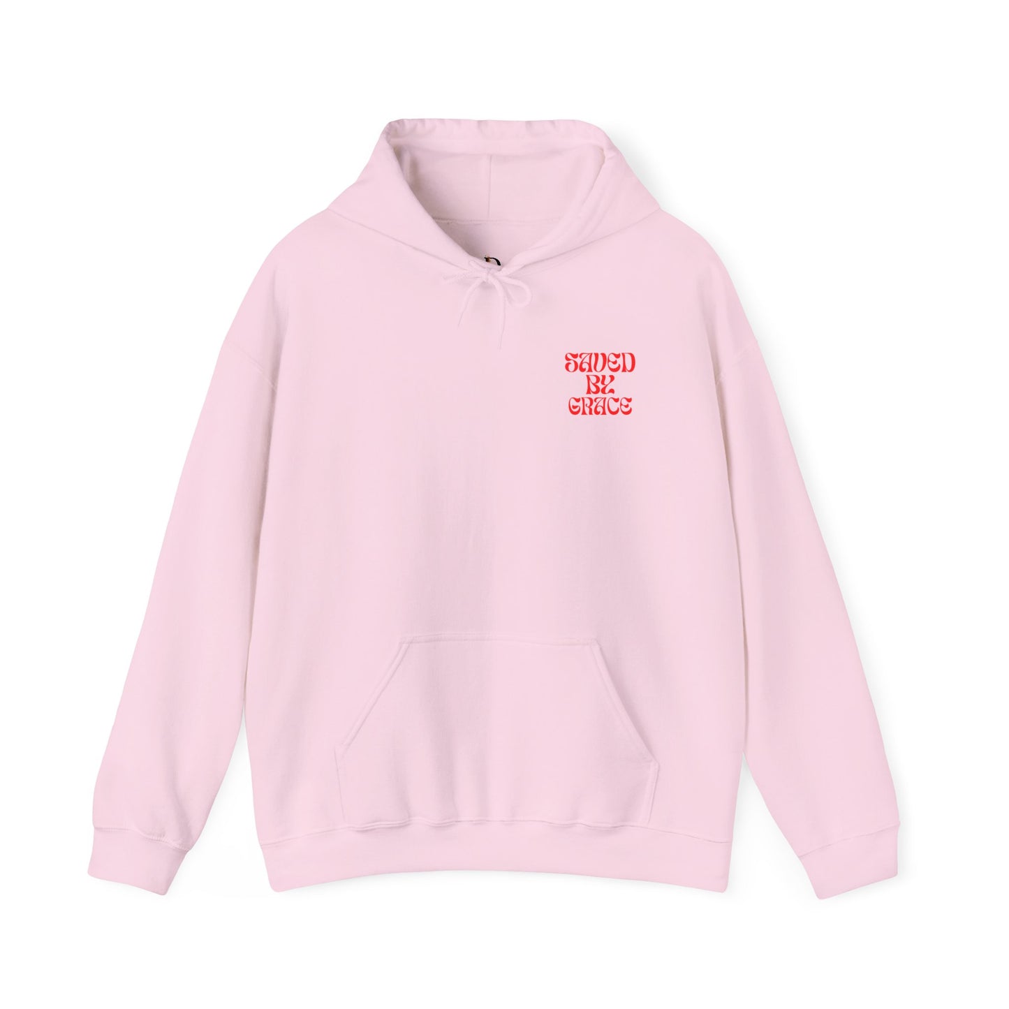 Saved by Grace (Red Letter) Unisex Heavy Blend™ Hooded Sweatshirt