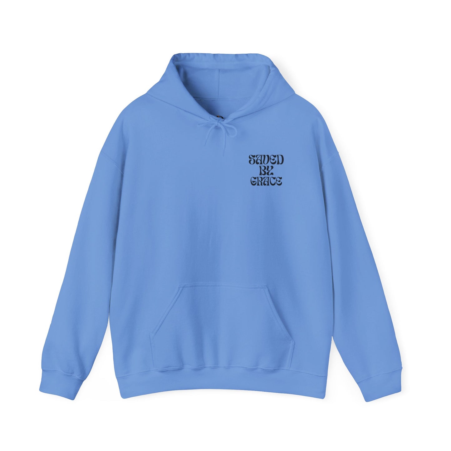 Saved by Grace (Black Letter) Unisex Heavy Blend™ Hooded Sweatshirt