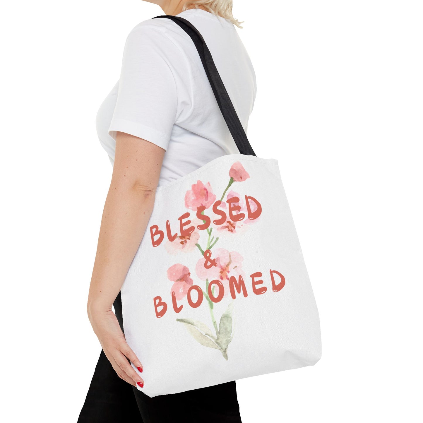 Blessed & Bloomed Tote Bag (AOP)