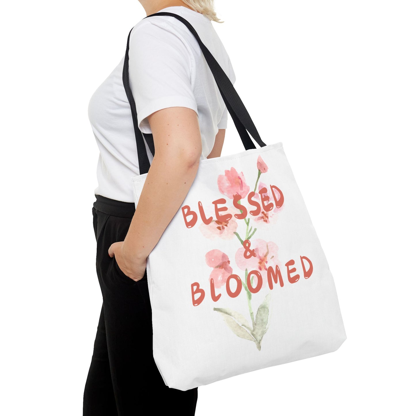 Blessed & Bloomed Tote Bag (AOP)
