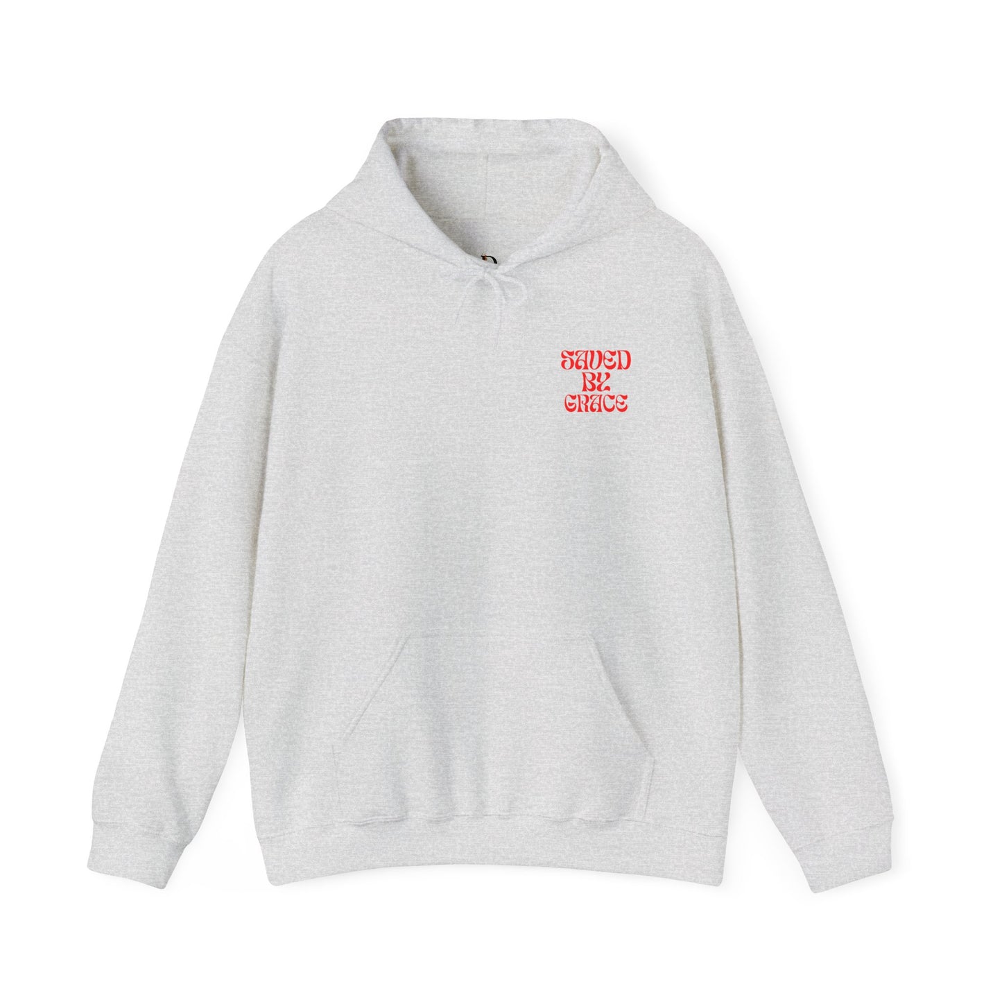 Saved by Grace (Red Letter) Unisex Heavy Blend™ Hooded Sweatshirt