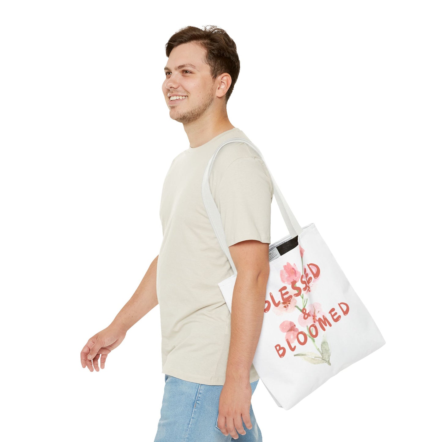 Blessed & Bloomed Tote Bag (AOP)