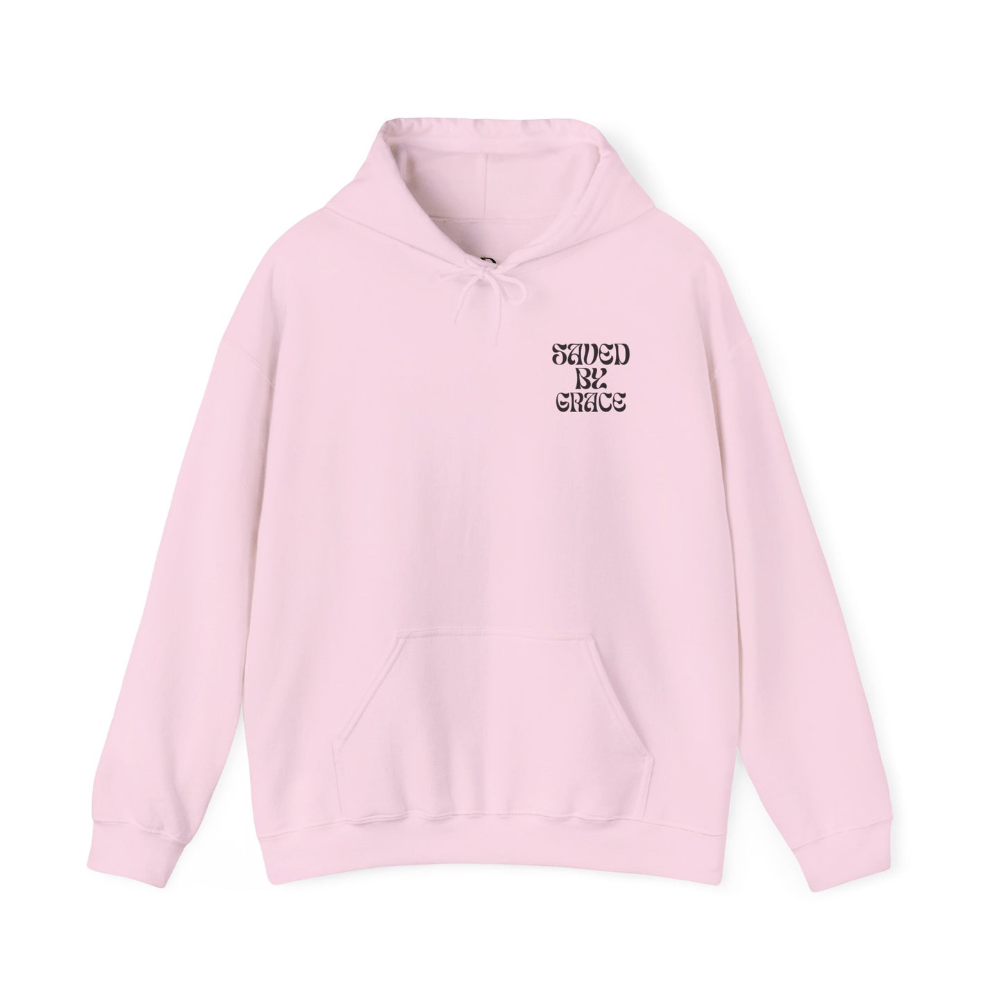 Saved by Grace (Black Letter) Unisex Heavy Blend™ Hooded Sweatshirt