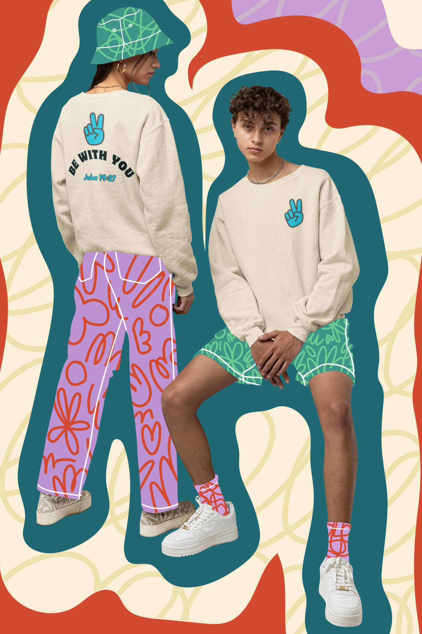 Peace Be With You Unisex Heavy Blend™ Crewneck Sweatshirt
