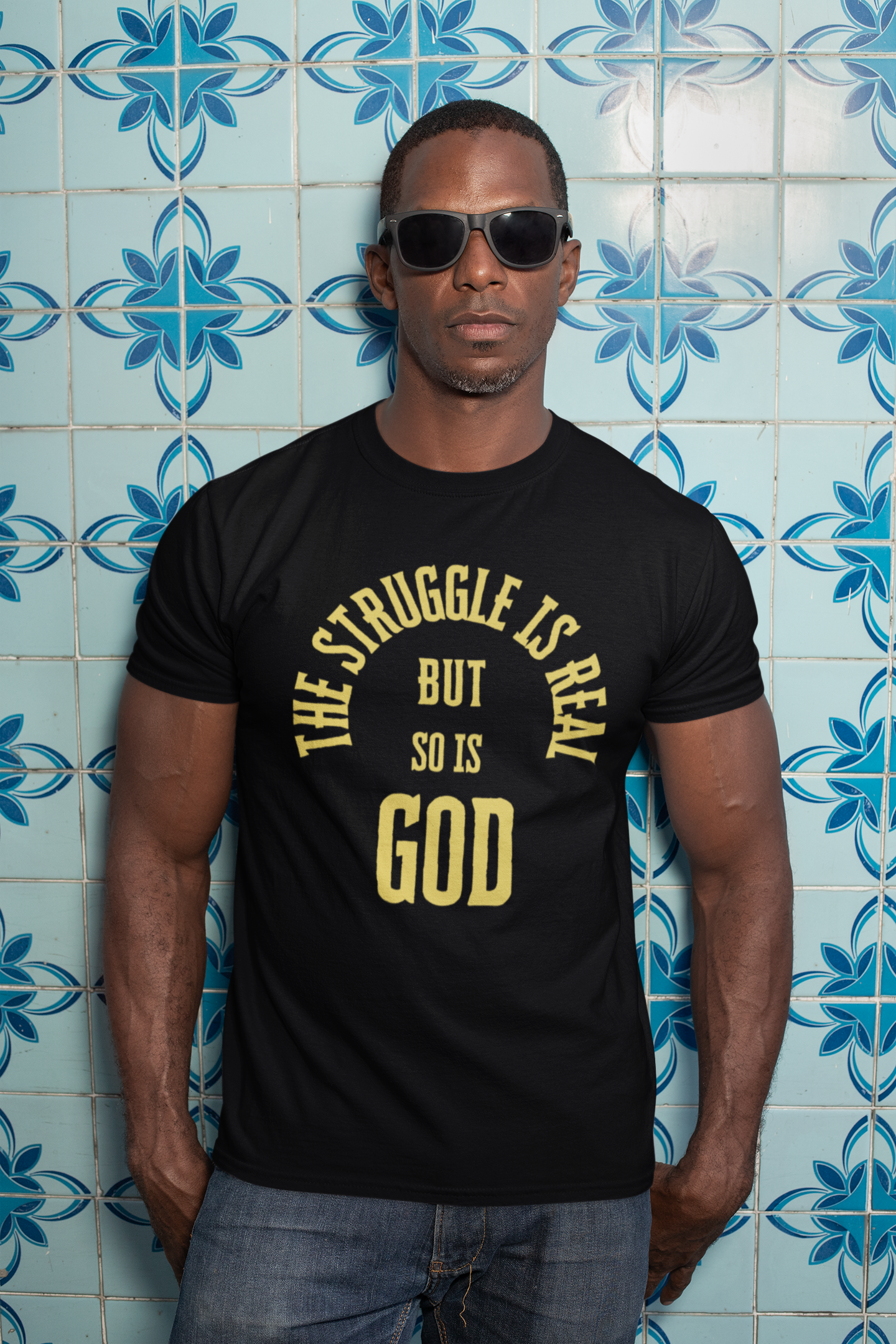 The Struggle Is Real (Yellow) Unisex Softstyle T-Shirt
