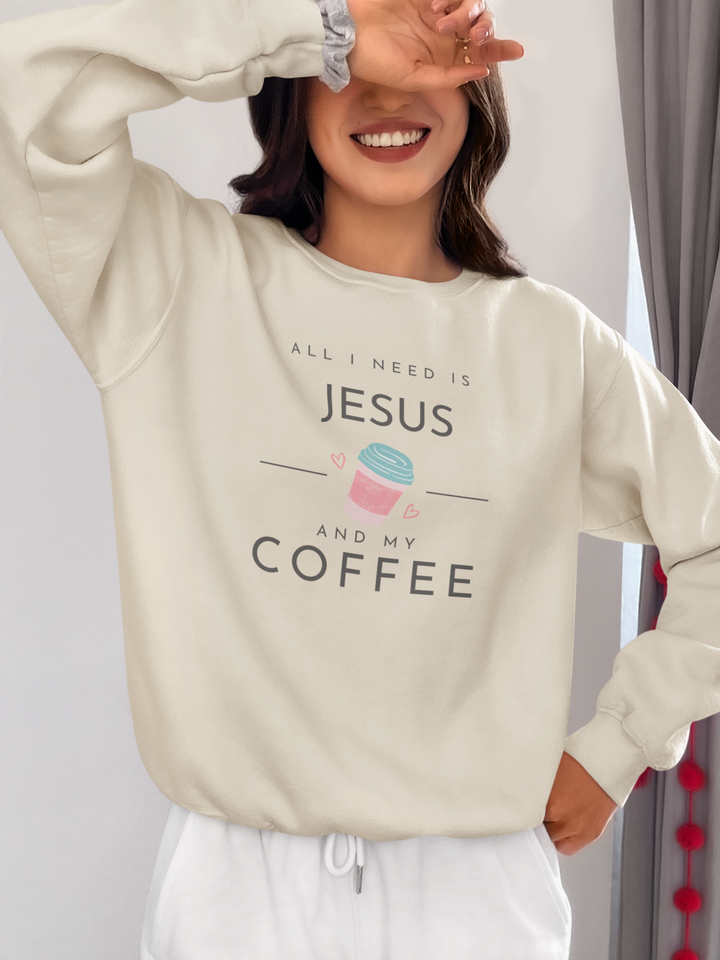 Jesus & Coffee Unisex Heavy Blend™ Crewneck Sweatshirt