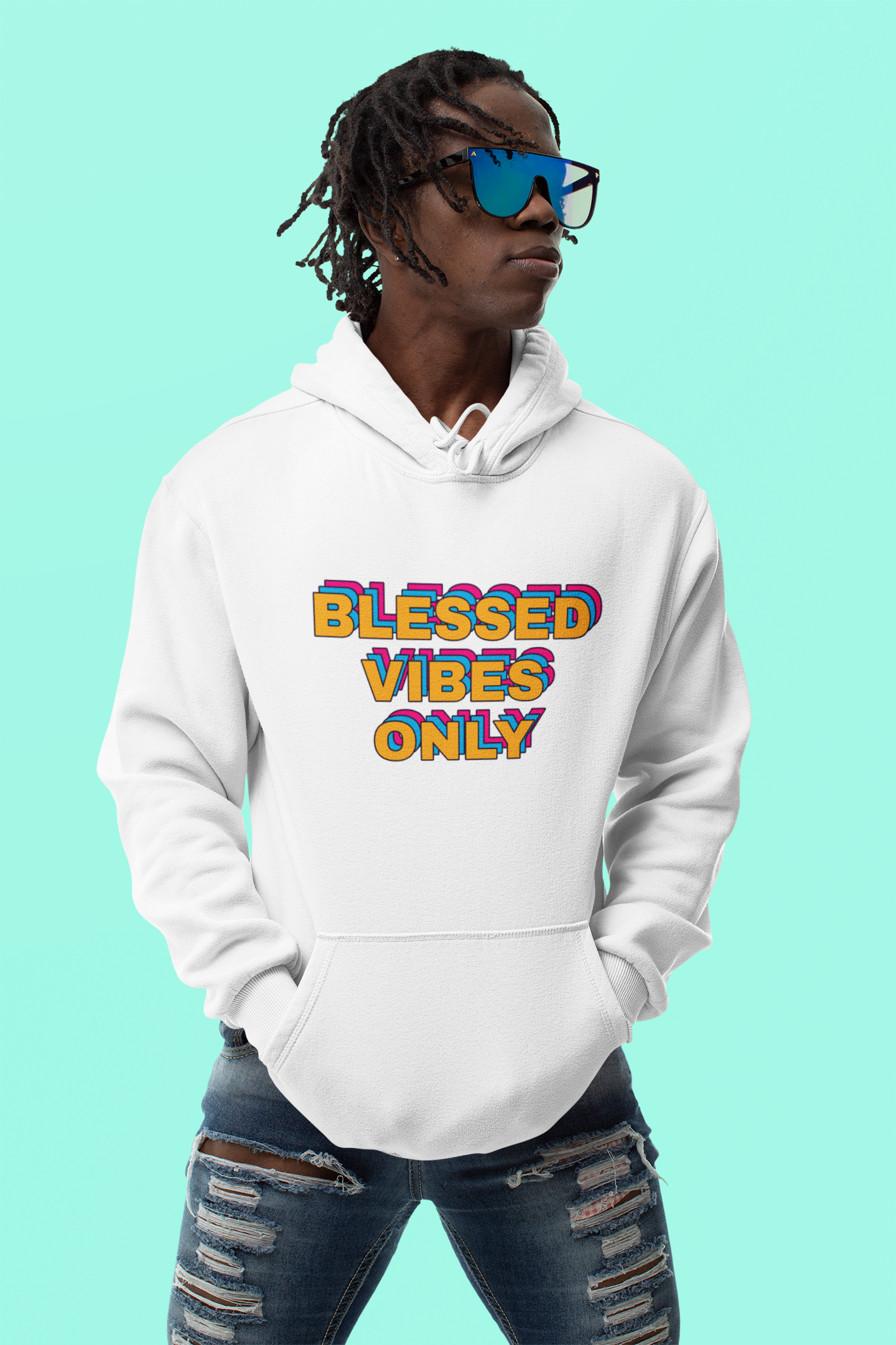 Blessed Vibes Only-Unisex Heavy Blend™ Hooded Sweatshirt