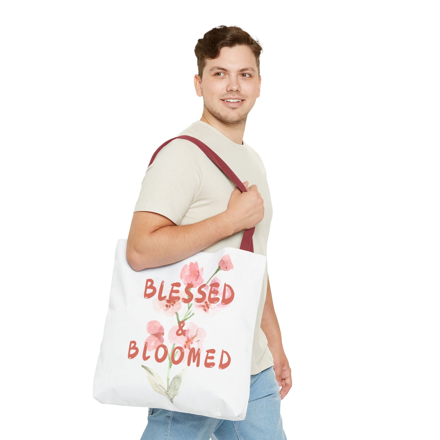 Blessed & Bloomed Tote Bag (AOP)