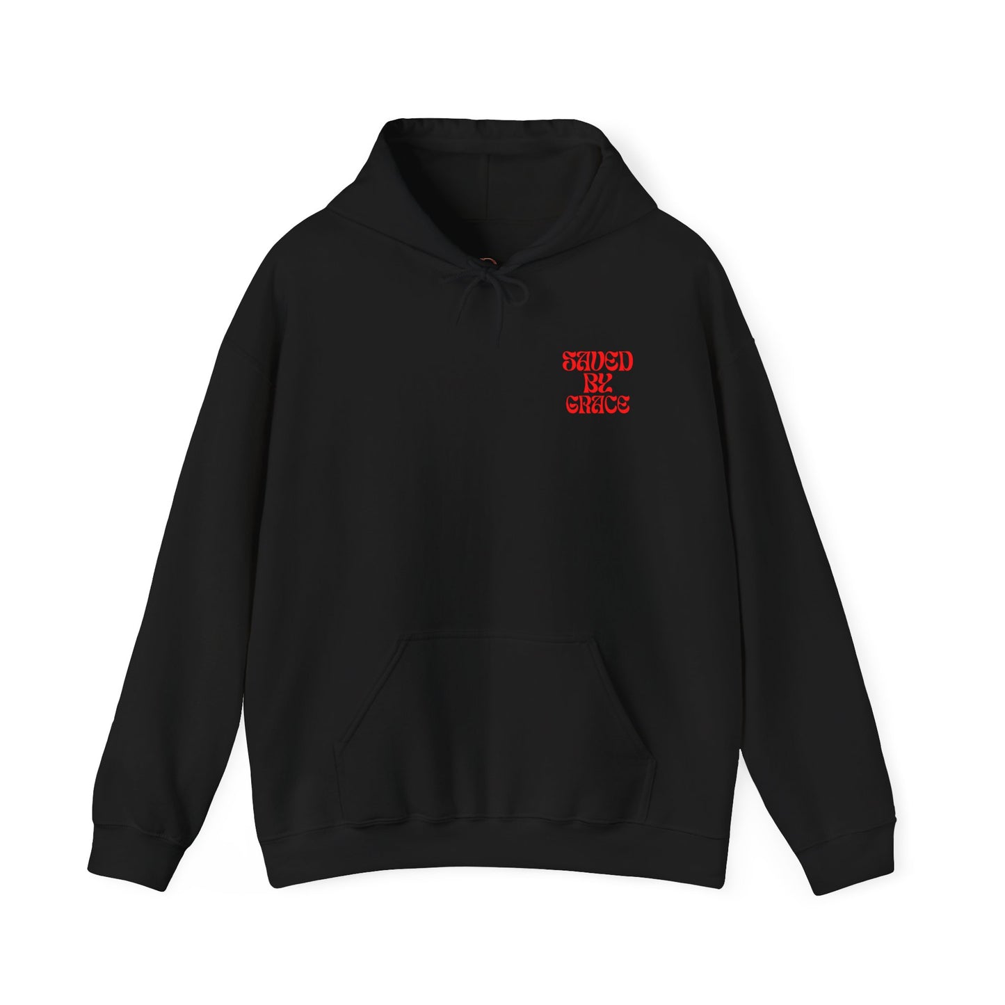 Saved by Grace (Red Letter) Unisex Heavy Blend™ Hooded Sweatshirt