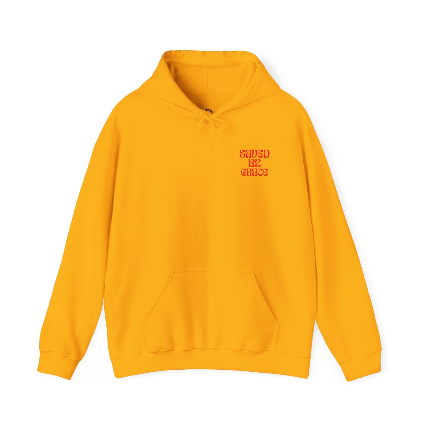 Saved by Grace (Red Letter) Unisex Heavy Blend™ Hooded Sweatshirt