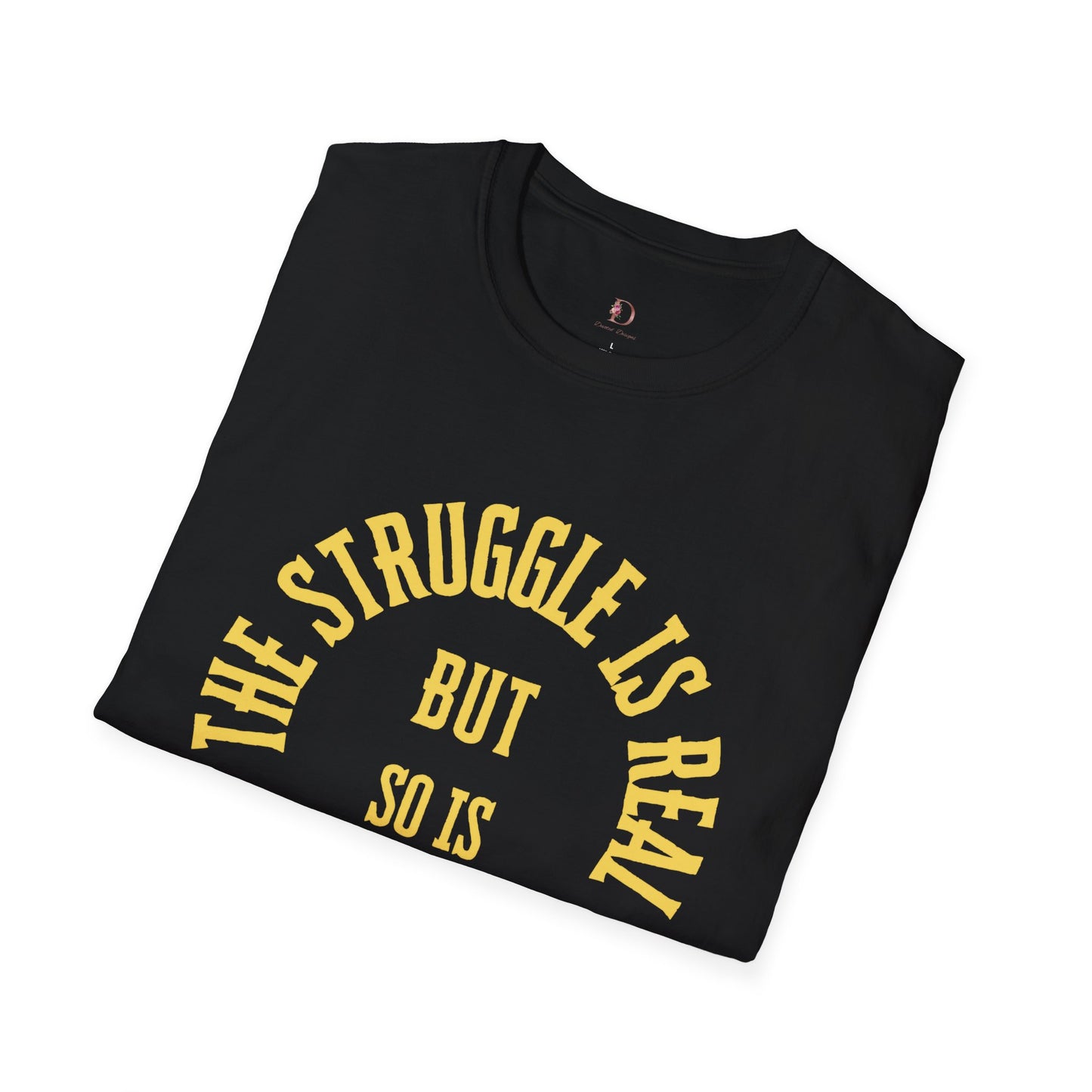 The Struggle Is Real (Yellow) Unisex Softstyle T-Shirt