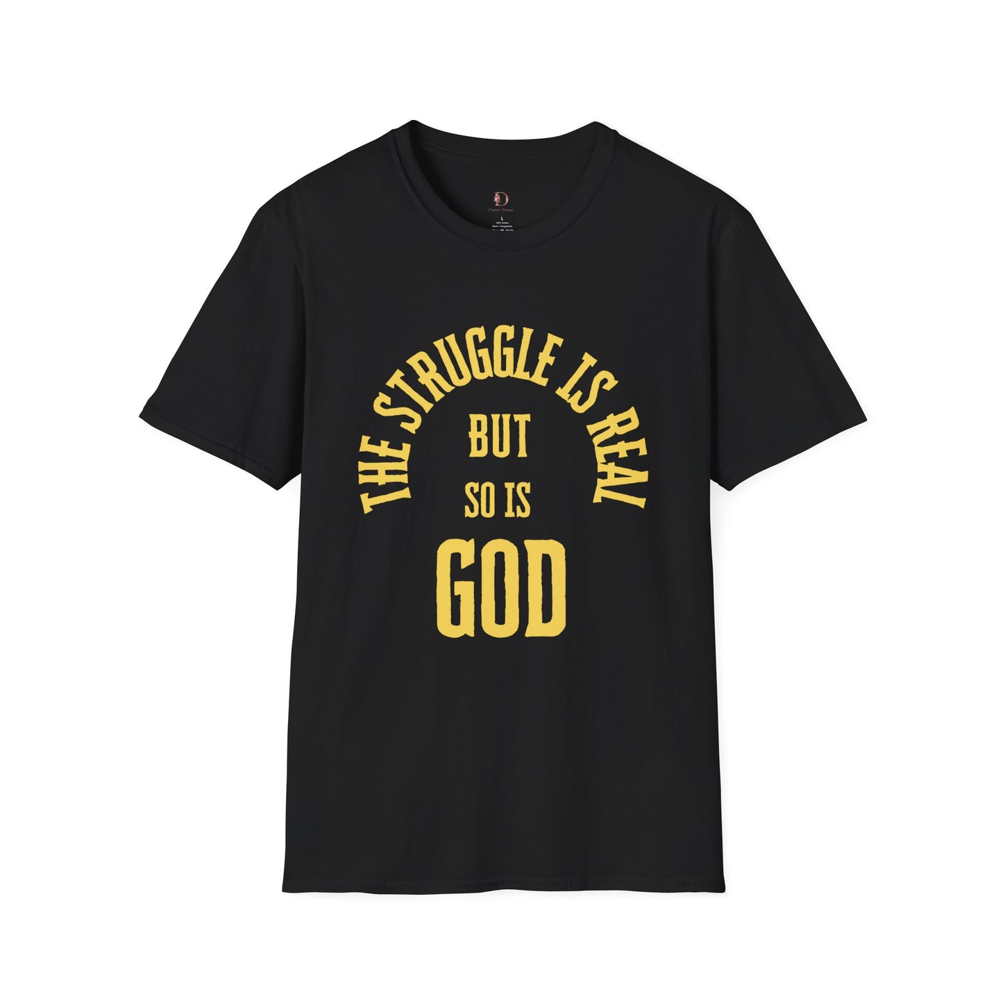 The Struggle Is Real (Yellow) Unisex Softstyle T-Shirt