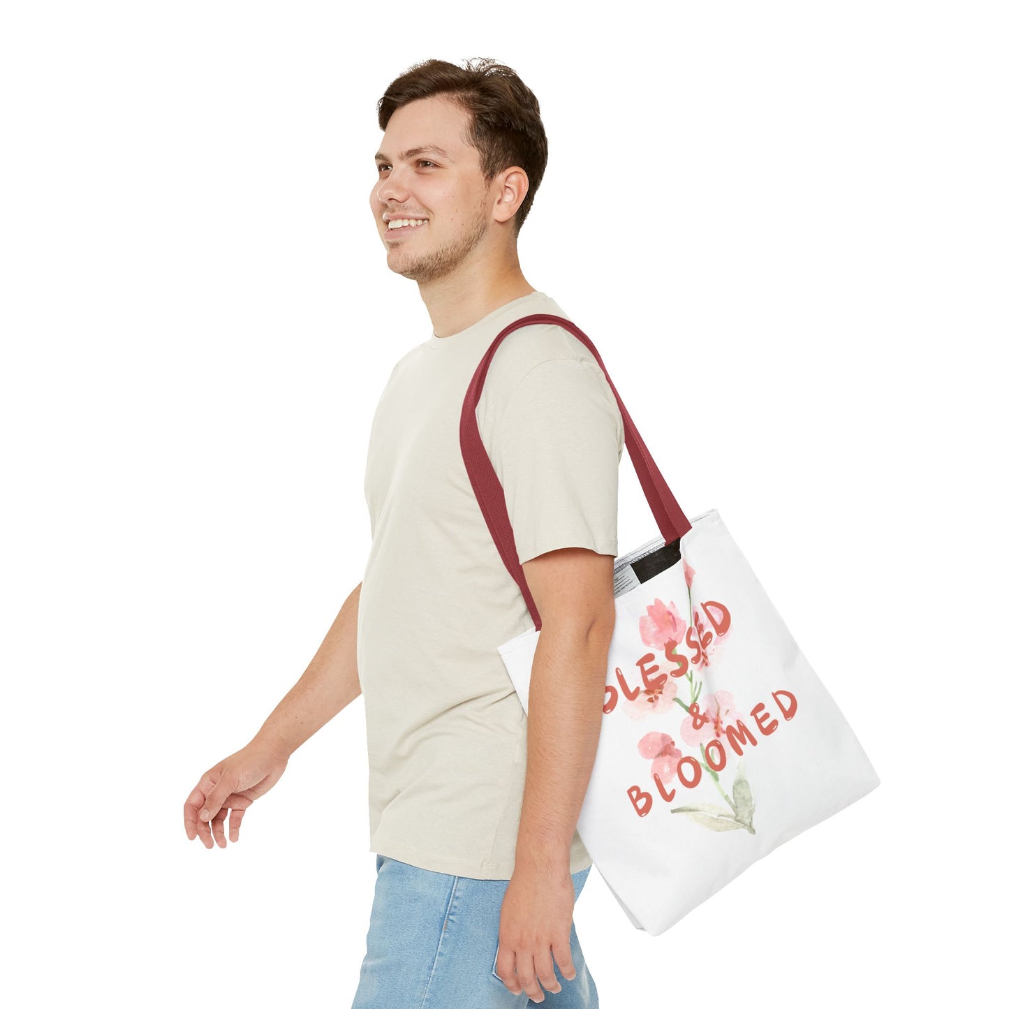 Blessed & Bloomed Tote Bag (AOP)