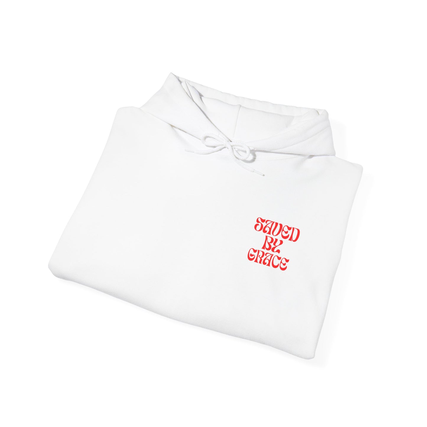 Saved by Grace (Red Letter) Unisex Heavy Blend™ Hooded Sweatshirt