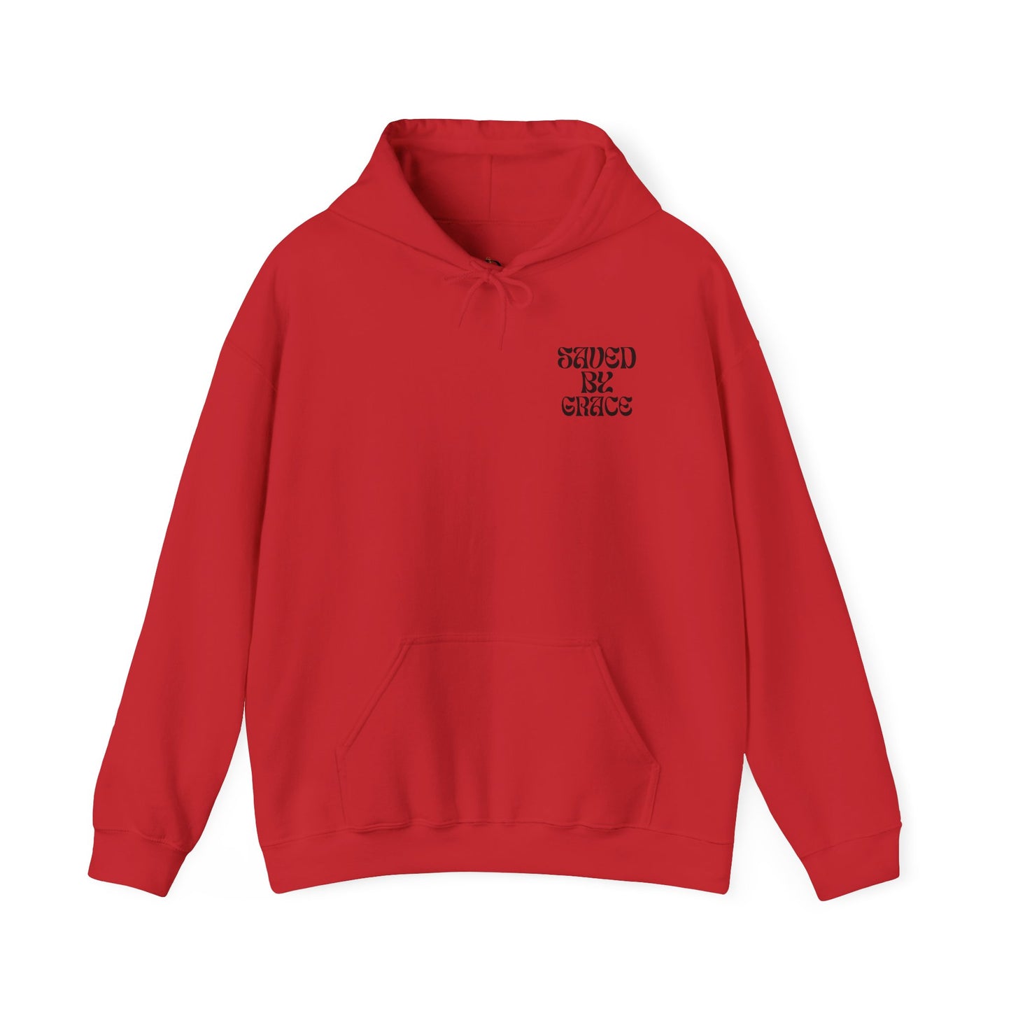 Saved by Grace (Black Letter) Unisex Heavy Blend™ Hooded Sweatshirt