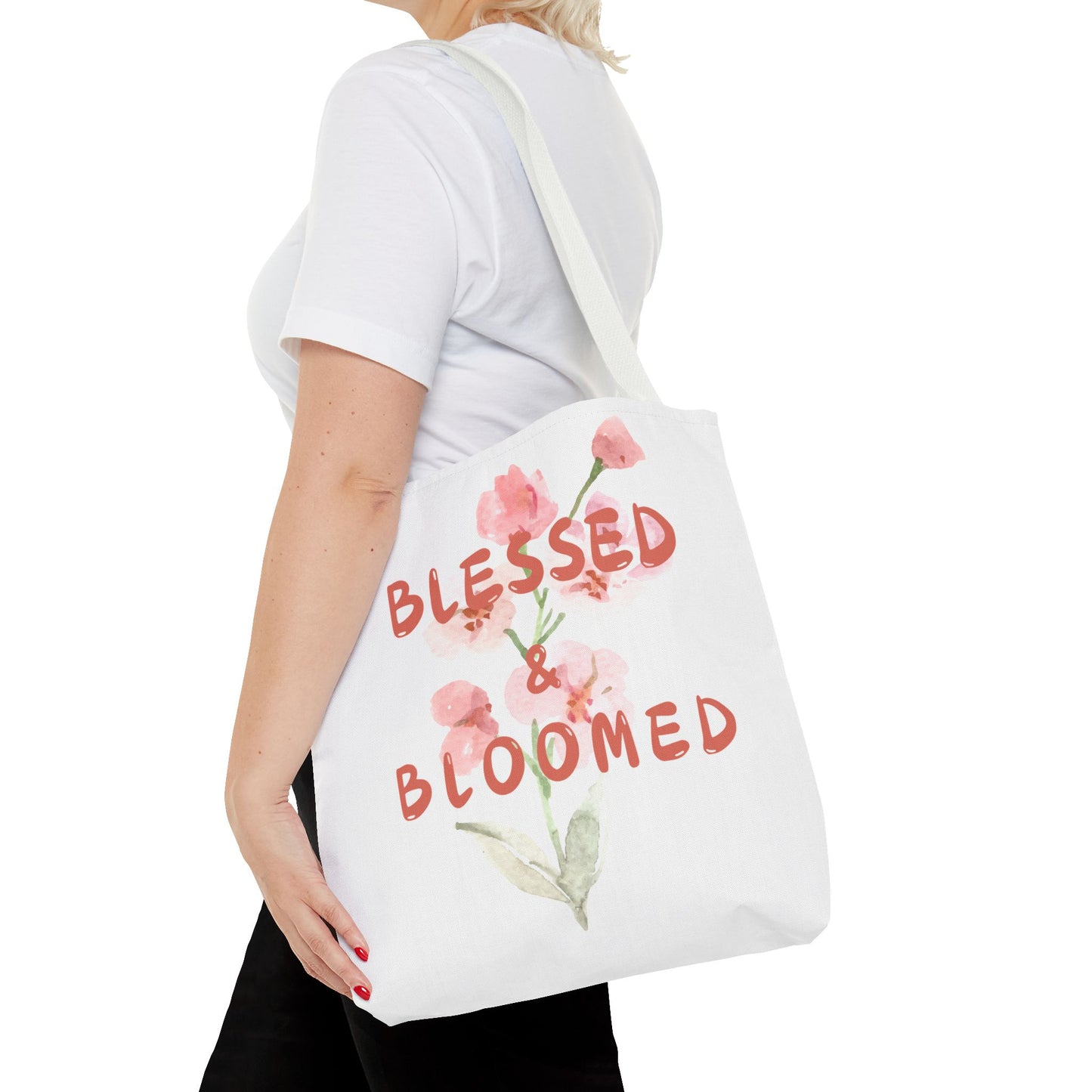 Blessed & Bloomed Tote Bag (AOP)