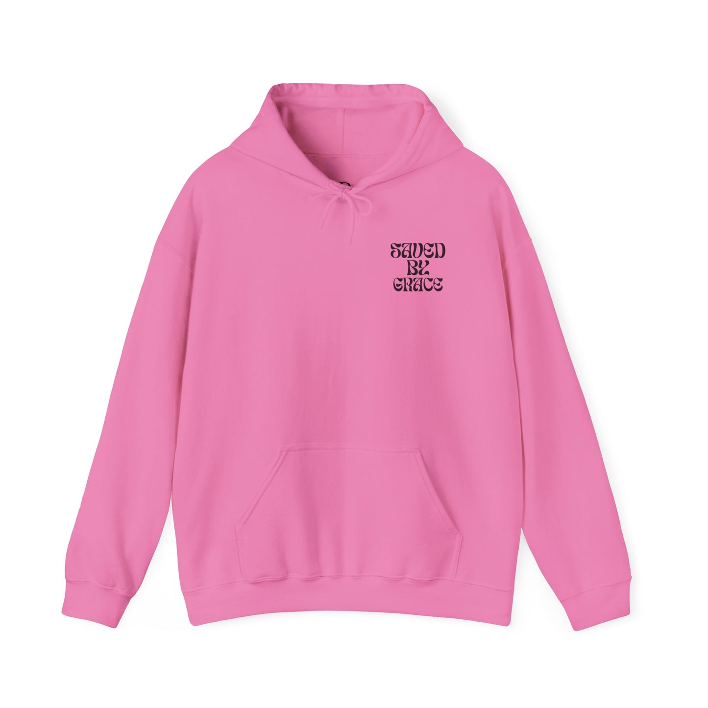 Saved by Grace (Black Letter) Unisex Heavy Blend™ Hooded Sweatshirt