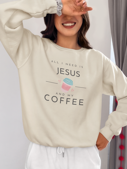 Jesus & Coffee Unisex Heavy Blend™ Crewneck Sweatshirt